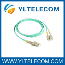 Cordon duplex de mode multi sc à sc Cordon de fibre optique pour FOS / LAN / FTTH